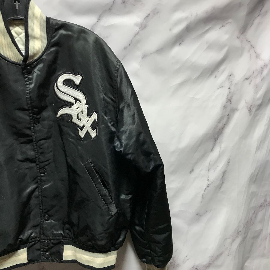 Mlb New York Yankees Satin Button Up Starter Jacket  Boardwalk Vintage