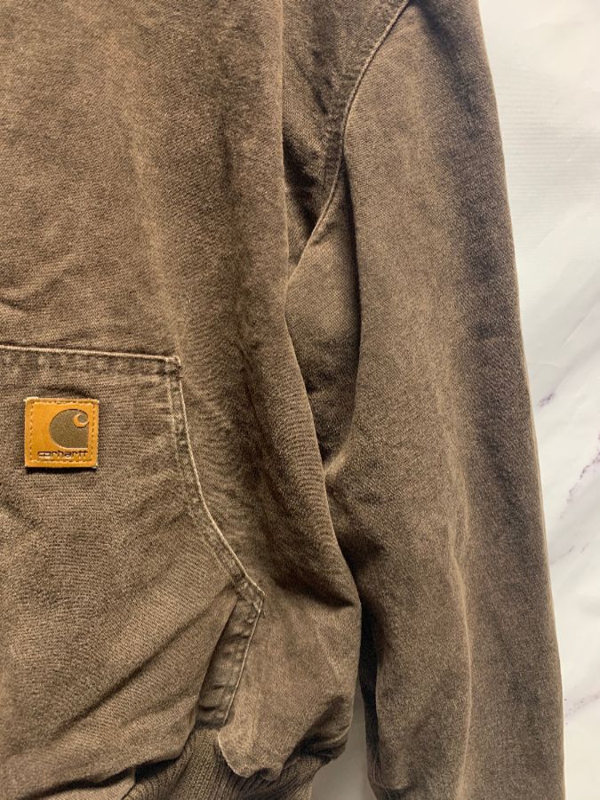 Carhartt Hooded Zipup Denim Jacket As-is | Boardwalk Vintage