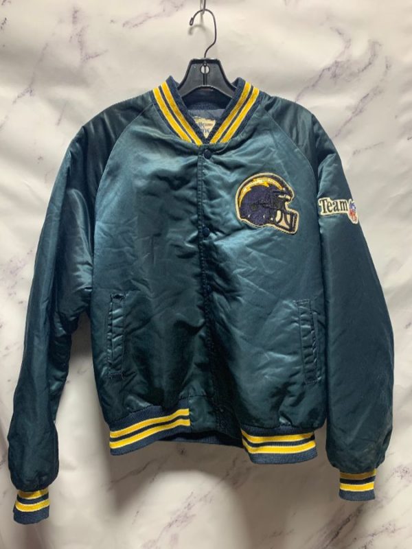product details: NFL SAN DIEGO CHARGERS SATIN BUTTON UP JACKET photo