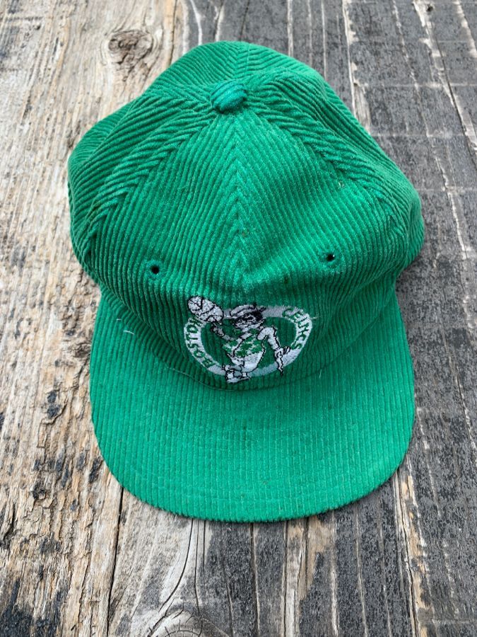 Nba Boston Celtics Corduroy Snapback Hat As-is | Boardwalk Vintage