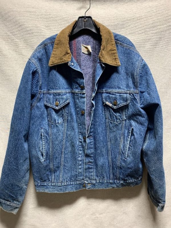 product details: CARHARTT DENIM JACKET WITH BLANKET LINING AND CORDUROY COLLAR AS-IS photo