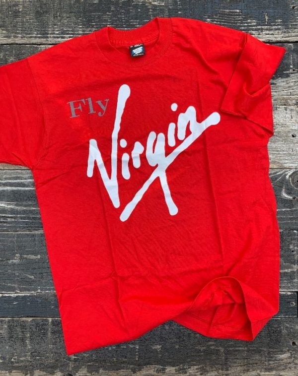 product details: DEADSTOCK FLY VIRGIN AIRLINES LOGO GRAPHIC T-SHIRT photo