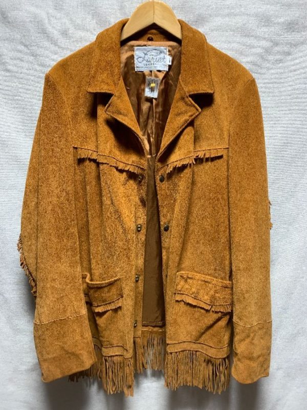 product details: CLASSIC SUEDE JACKET WITH FRINGE DETAILS #PERFECT photo