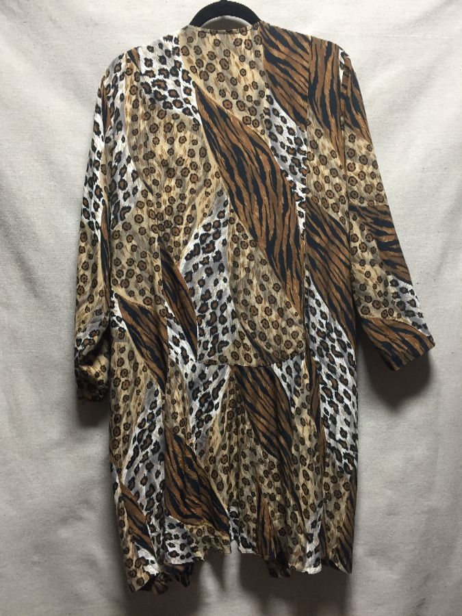 1980s-90s Leopard / Tiger Print Kimono Style Open Cardigan | Boardwalk ...