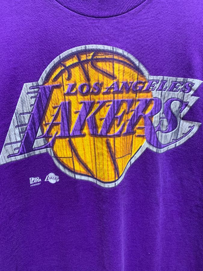 Nba Los Angeles Lakers Hardwood Logo T-shirt Single Stitch Boxy Fit As ...
