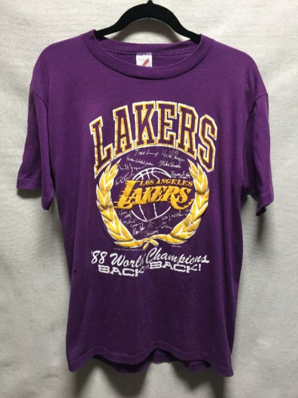 Nba Los Angeles Lakers 88 World Champions Back To Back T-shirt ...