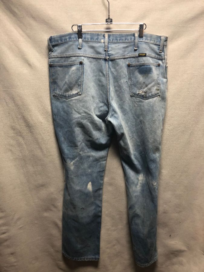 Vintage Grungy Completely Thrashed And Distressed Baggy Wrangler Jeans ...