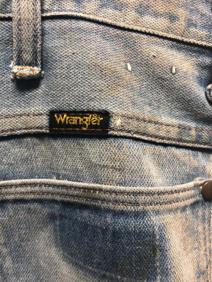 Vintage Grungy Completely Thrashed And Distressed Baggy Wrangler Jeans ...