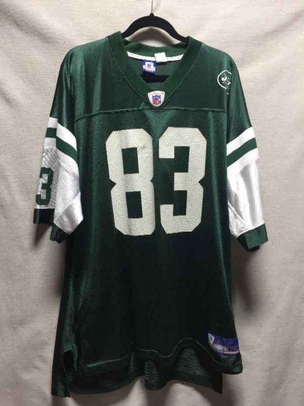 product details: NFL NEW YORK JETS FOOTBALL JERSEY #83 MOSS photo