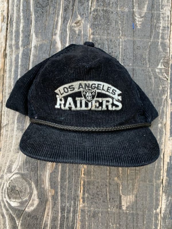 product details: EMBROIDERED LOS ANGELES RAIDERS CORDUROY SNAPBACK HAT photo