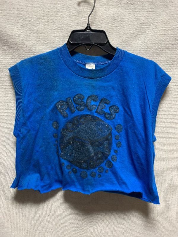 product details: RETRO CROPPED ZODIAC TSHIRT GLITTER GRAPHIC AS-IS photo