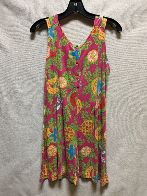 product details: SLEEVELESS TROPICAL PRINTED COTTON ROMPER photo