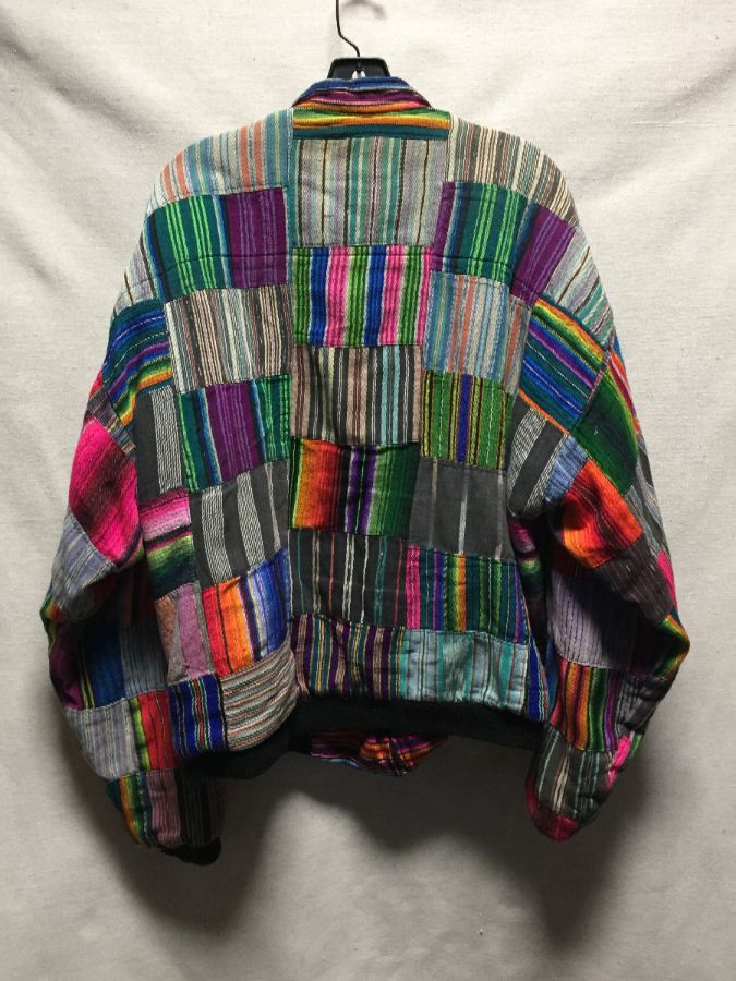 Multi Colored Quilted Patchwork Woven Guatemalan Jacket | Boardwalk Vintage