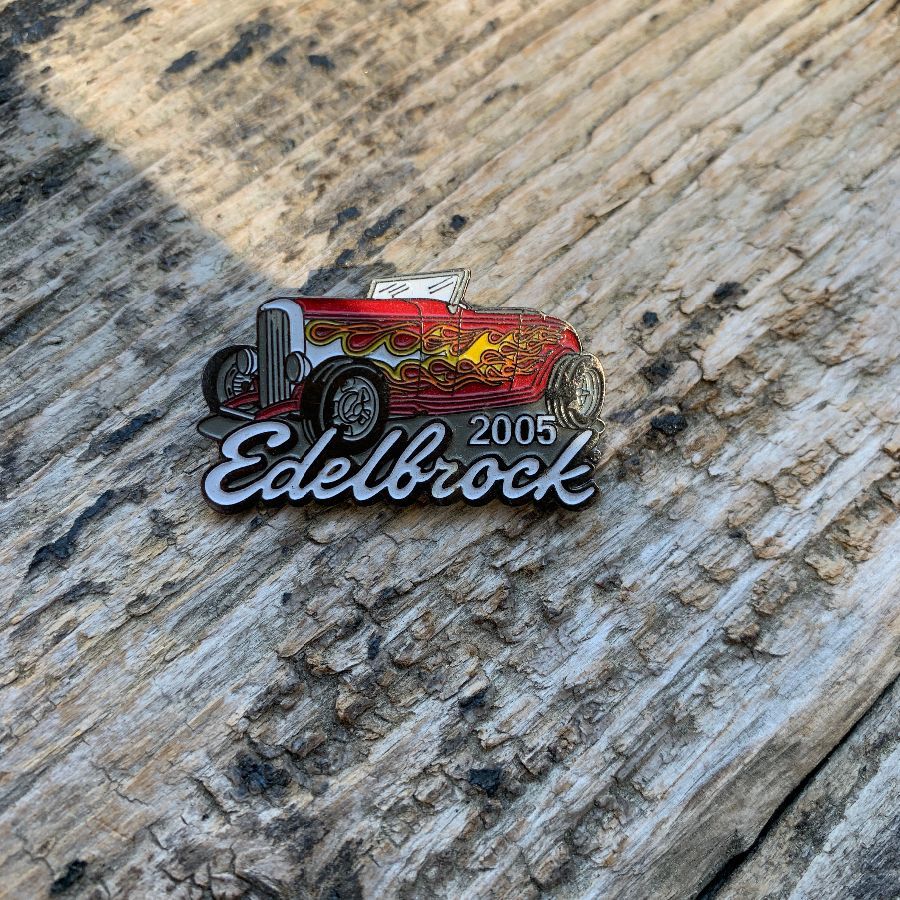 Edelbrock Hot Rod Racing Enamel Pin | Boardwalk Vintage