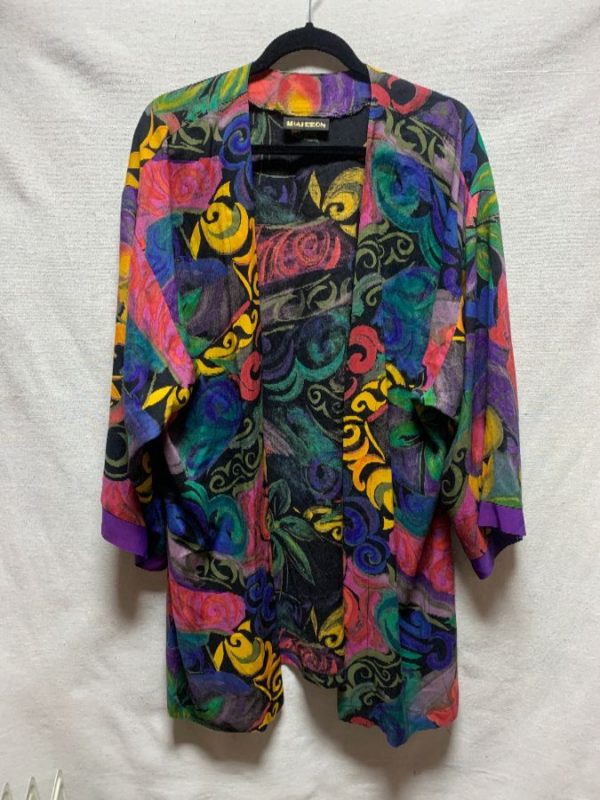 product details: FUNKY RAYON PRINTED OPEN CARDIGAN SHAWL photo