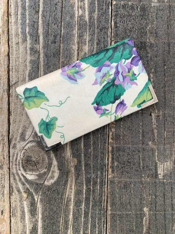 product details: 1980S FLORAL PRINT BI FOLD WALLET WITH METAL HARDWARE` photo