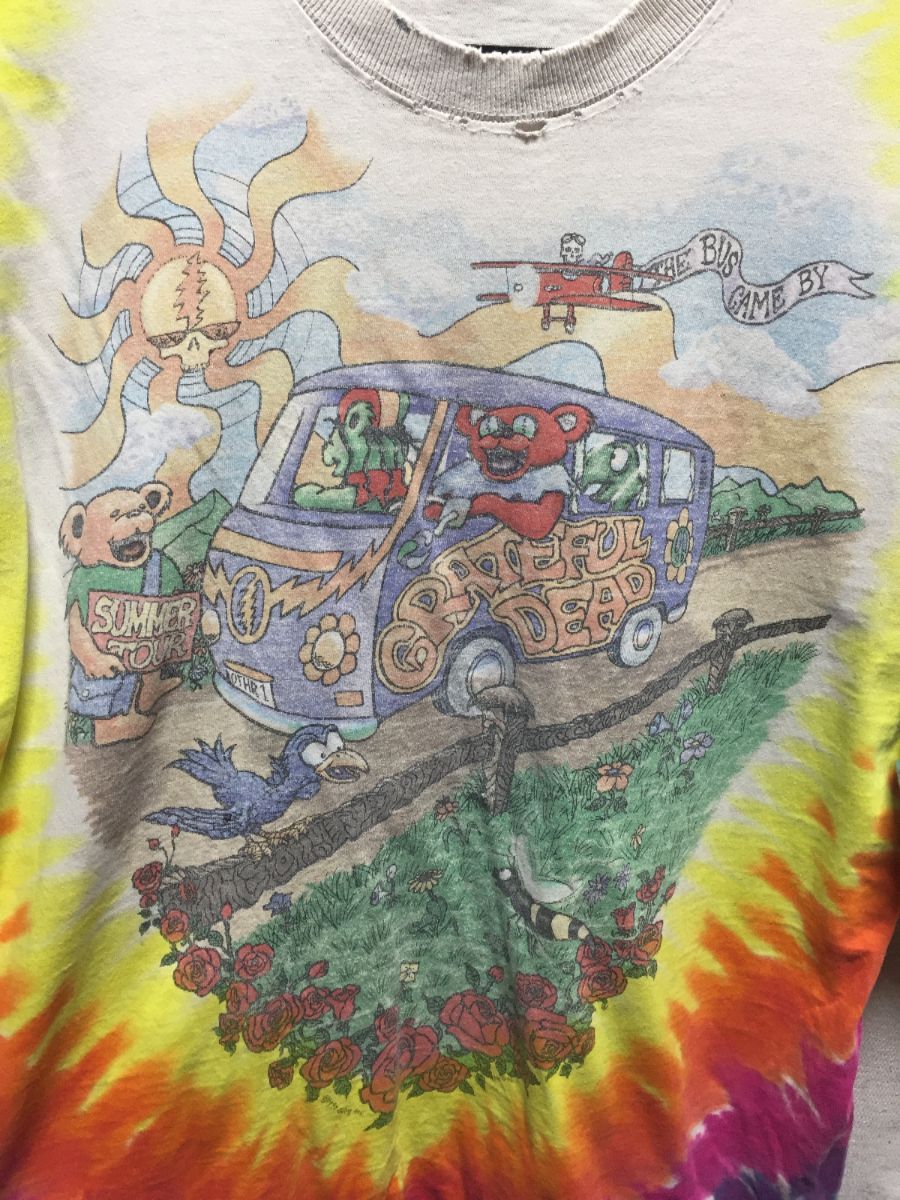 Grateful Dead Summer Tour Bus Tie Dye T-Shirt