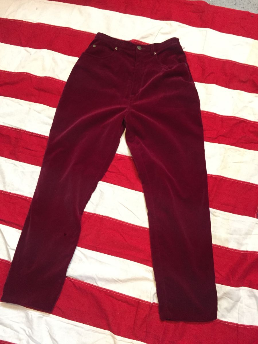 1980s-90s Velvet Trousers Tapered Leg | Boardwalk Vintage