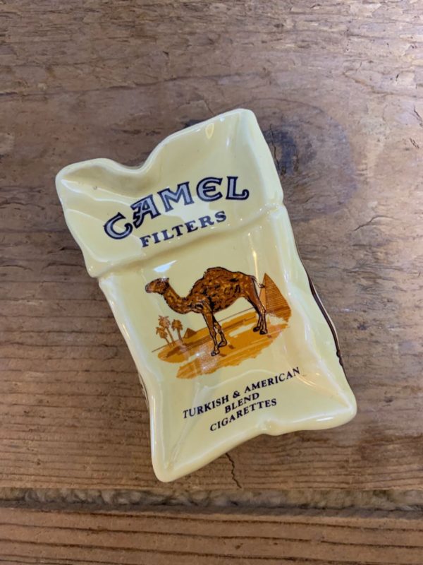 product details: DEADSTOCK CERAMIC CAMEL CRUSHED PACK ASHTRAY photo