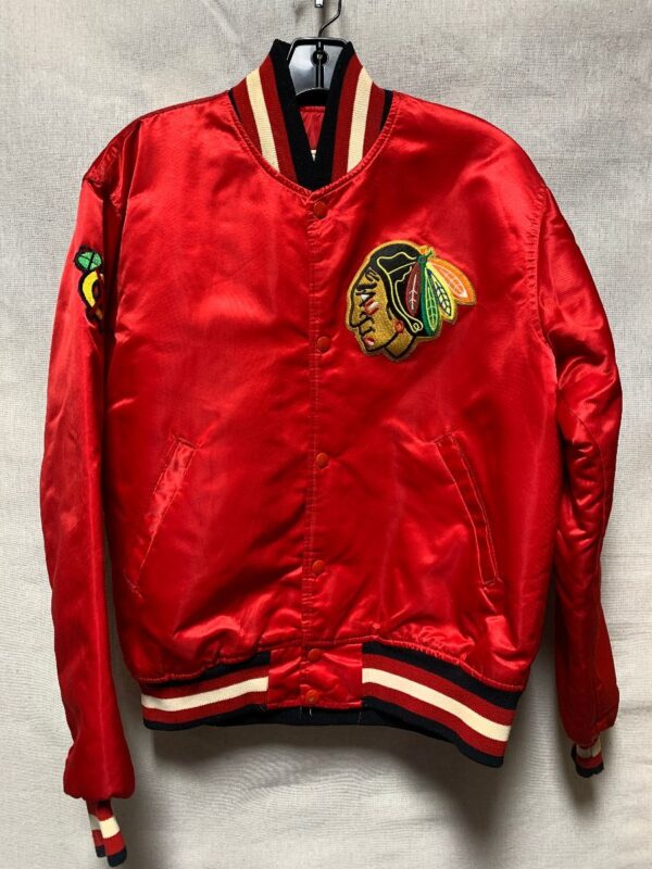 product details: CLASSIC SATIN STARTER JACKET CHICAGO BLACKHAWKS  AS-IS photo