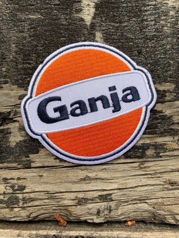 product details: EMBROIDERED GANJA LOGO IRON-ON OR SEW-ON PATCH photo
