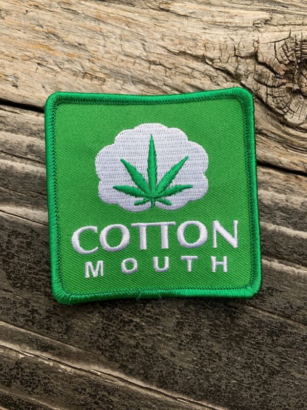 product details: PARODY COTTON MOUTH EMBROIDERED IRON-ON OR SEW-ON PATCH photo