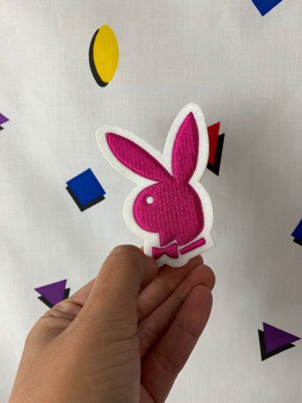 product details: PLAYBOY BUNNY EMBROIDERED IRON-ON OR SEW-ON PATCH photo