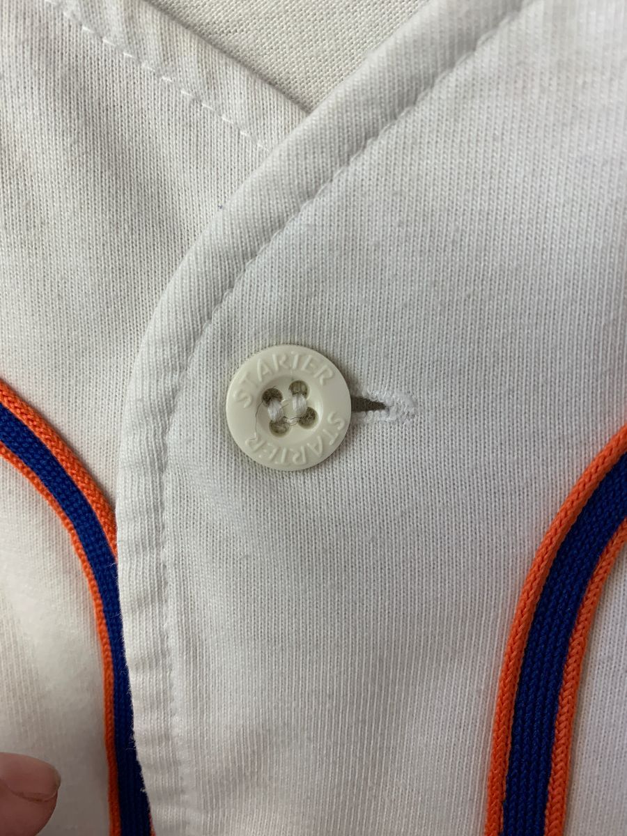 Mlb New York Mets Starter Button Up Cotton Baseball Jersey