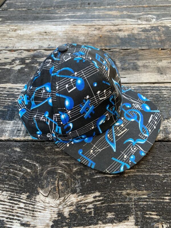 product details: FUN 1980S MUSIC NOTE SNAPBACK CANVAS HAT photo