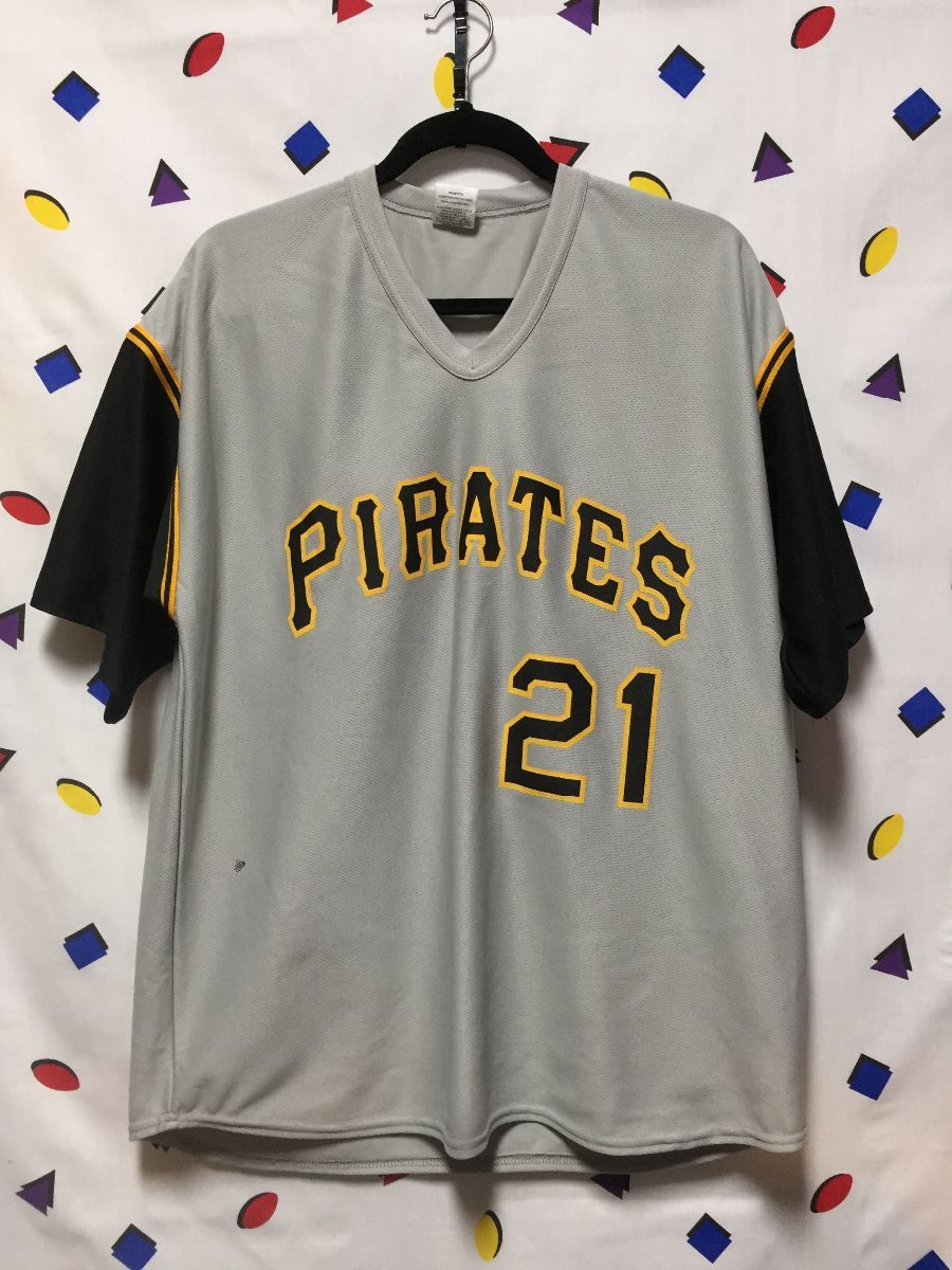 Roberto Clemente #21 Pittsburgh Pirates Gray MLB Baseball Jersey