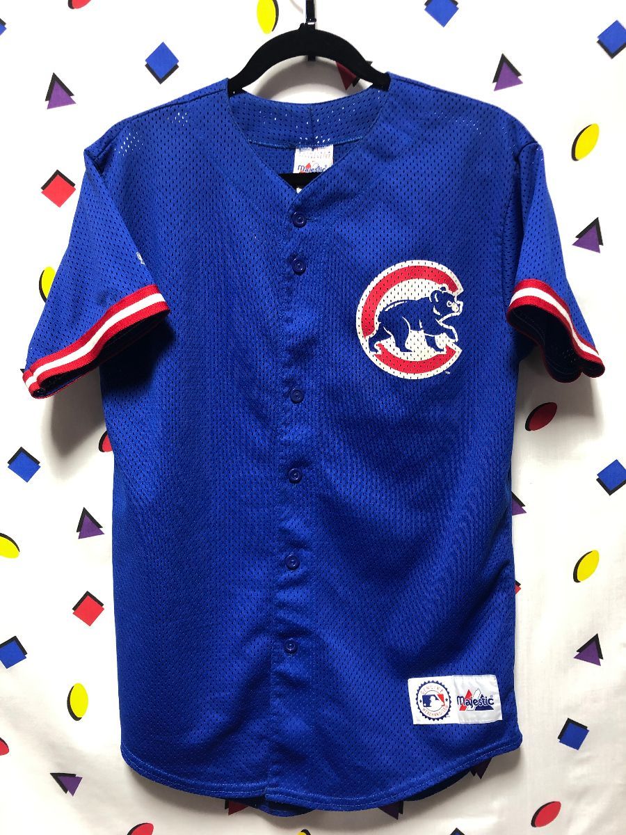 NWT Genuine MLB Merchandise Chicago Cubs Baseball Jersey Mesh Top Red Blue  Shirt
