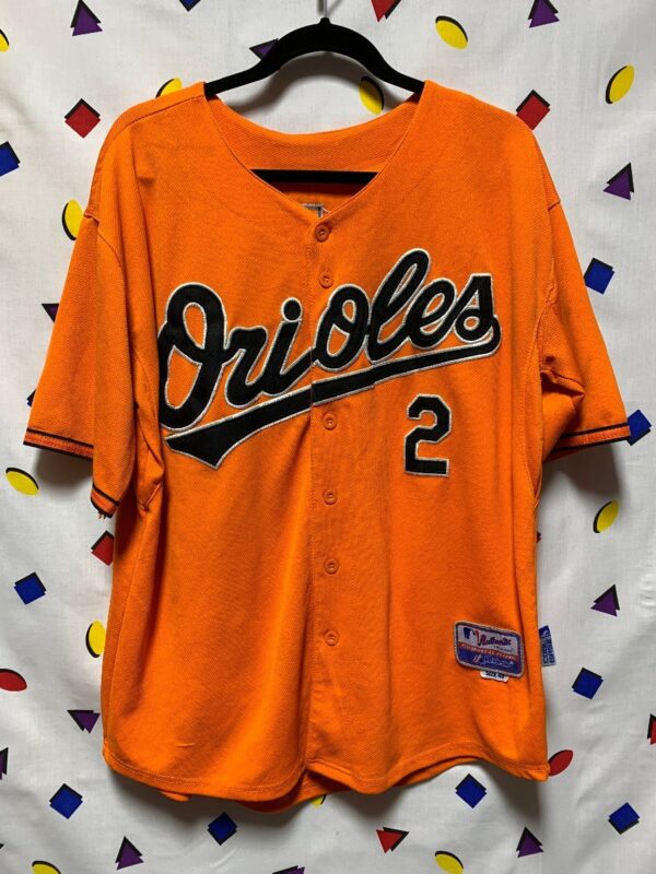 product details: MLB BALTIMORE ORIOLES #2 HARDY BASEBALL JERSEY STITCHED LETTERS AS-IS photo