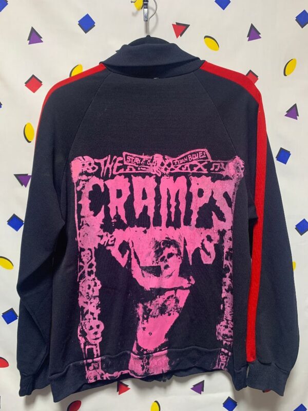 product details: RETRO WARM UP TRACK JACKET - THE CRAMPS BACK LOGO AS-IS photo