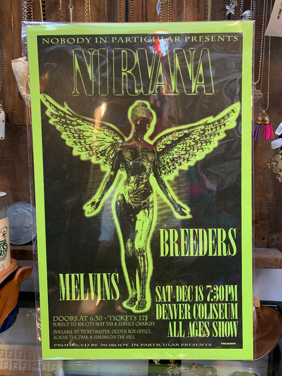 NIRVANA IN UTERO TOUR AT BOUTWELL AUDITORIUM CONCERT POSTER