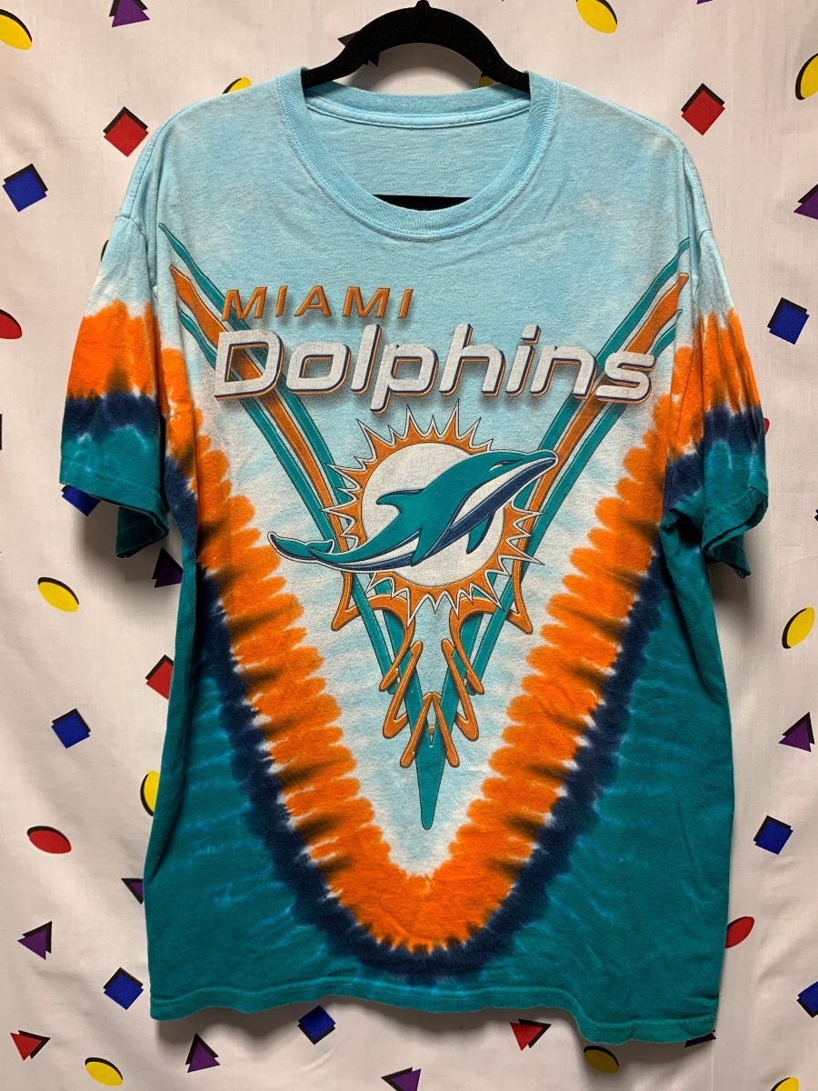 Nfl Miami Dolphins Tie Dye T Shirt Boardwalk Vintage