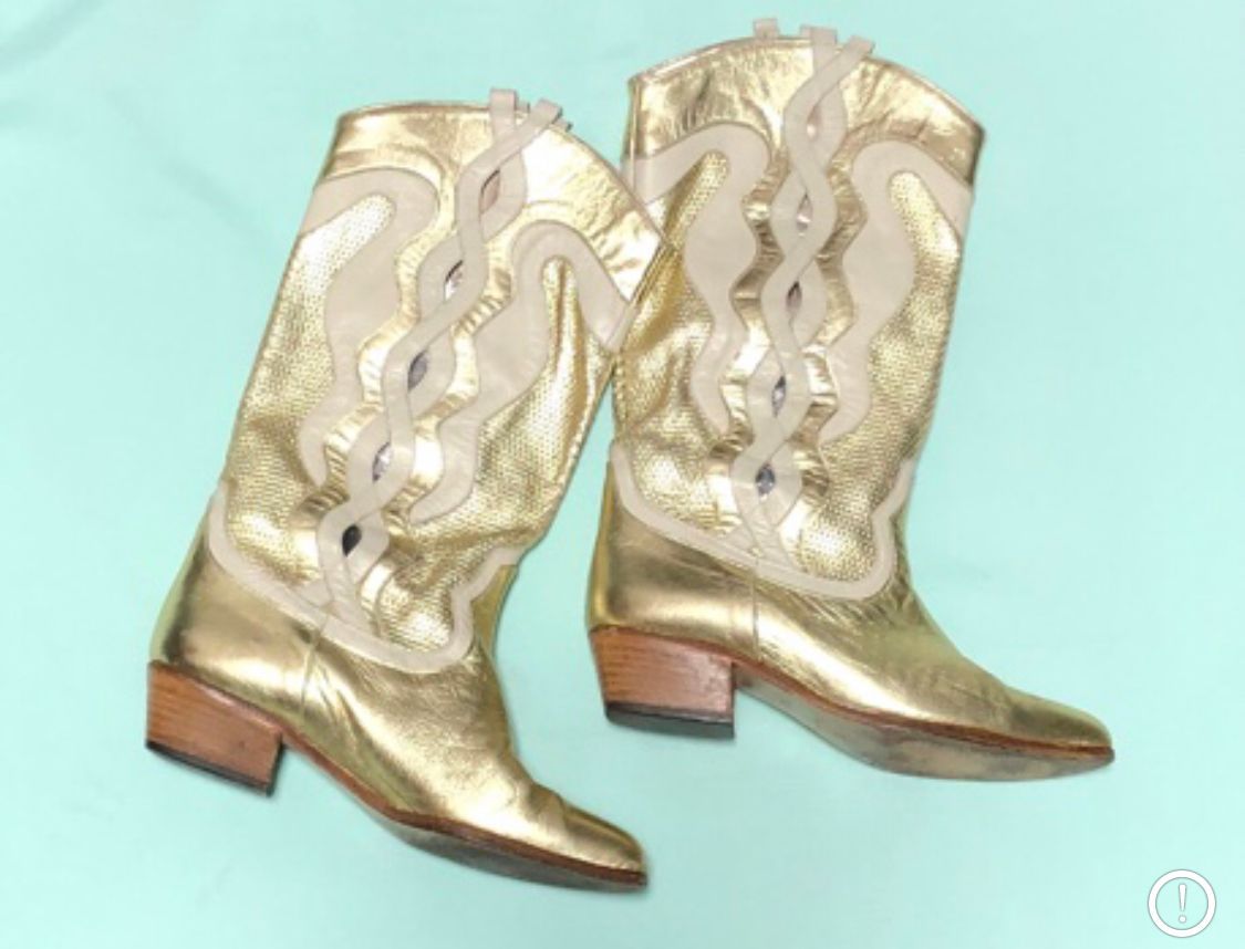 gold cowboy boots