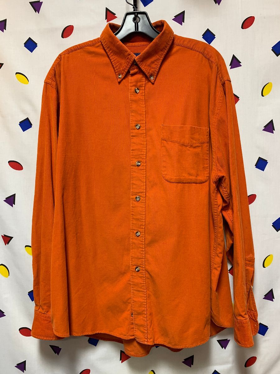 Long Sleeve Button Up Corduroy Shirt Corduroy | Boardwalk Vintage