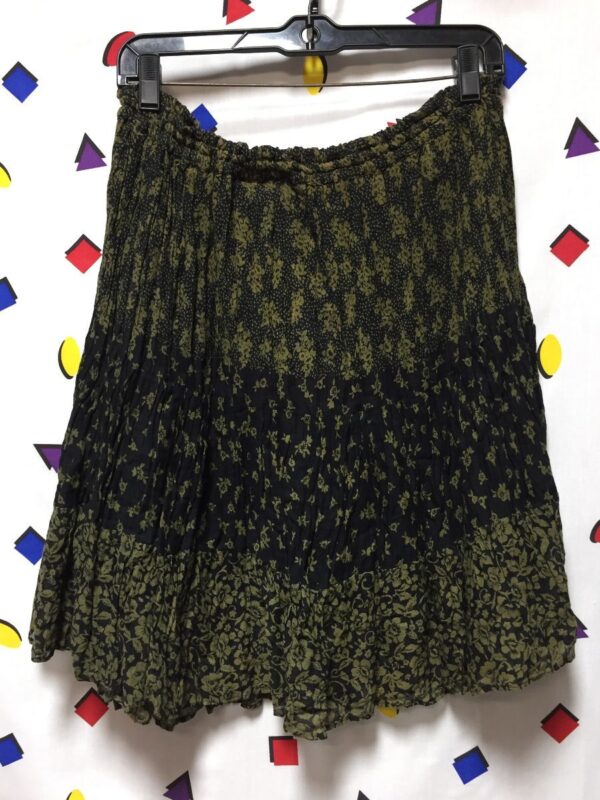 Indian Cotton Flowy Skirt Mid Length Tie Waist W/ Attached Bells ...