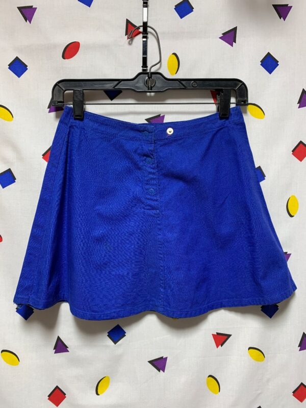 product details: INDIGO BLUE SNAP UP TENNIS SKIRT UNION MADE AS-IS photo