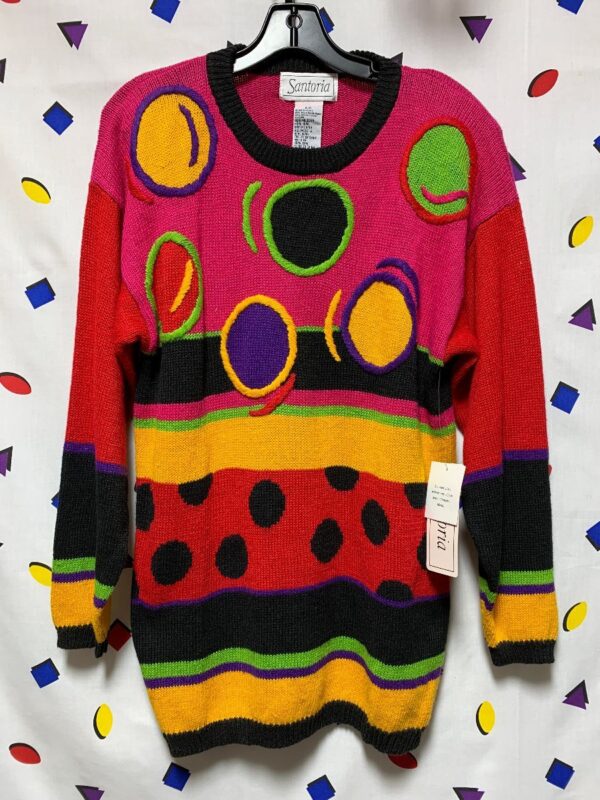 product details: DEADSTOCK LOUD FUNKY PATTERN PULLOVER LONG SWEATER photo