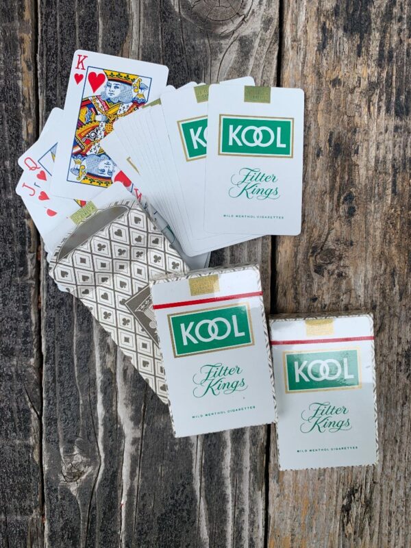 product details: 1980S DEADSTOCK KOOL CIGARETTES PLAYING CARDS BRIDGE SIZE photo