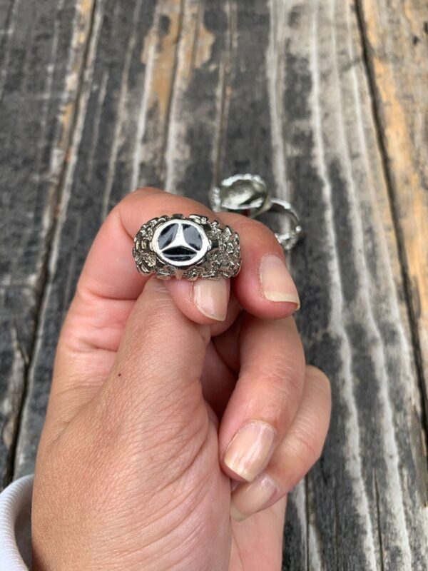 product details: RAD DEADSTOCK MERCEDES CHROME NUGGET RING photo