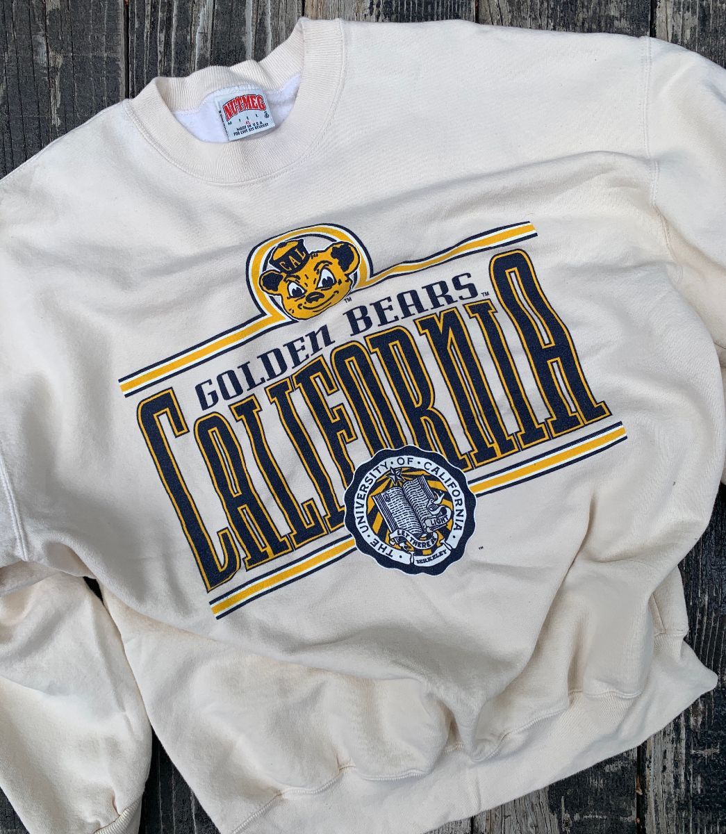 Vintage University Of California The Golden Bear Big Logo Sweatshirt