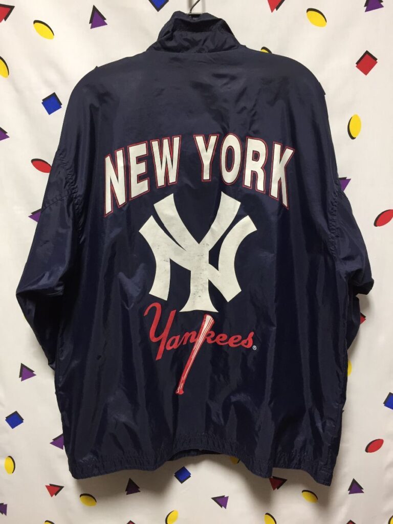 New York Yankees Windbreaker Nylon Snap & Zip Combo Button Parka ...