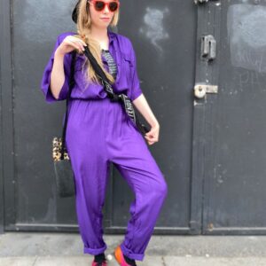 Photo detail:DEADSTOCK 1980S VINTAGE 100% RAYON JUMPSUIT