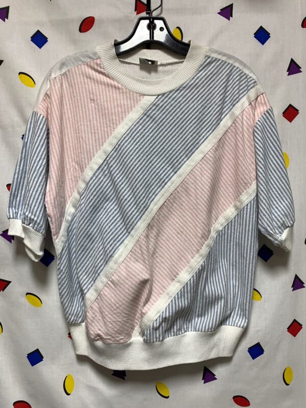 product details: SS PASTEL STRIPE PULLOVER TOP photo