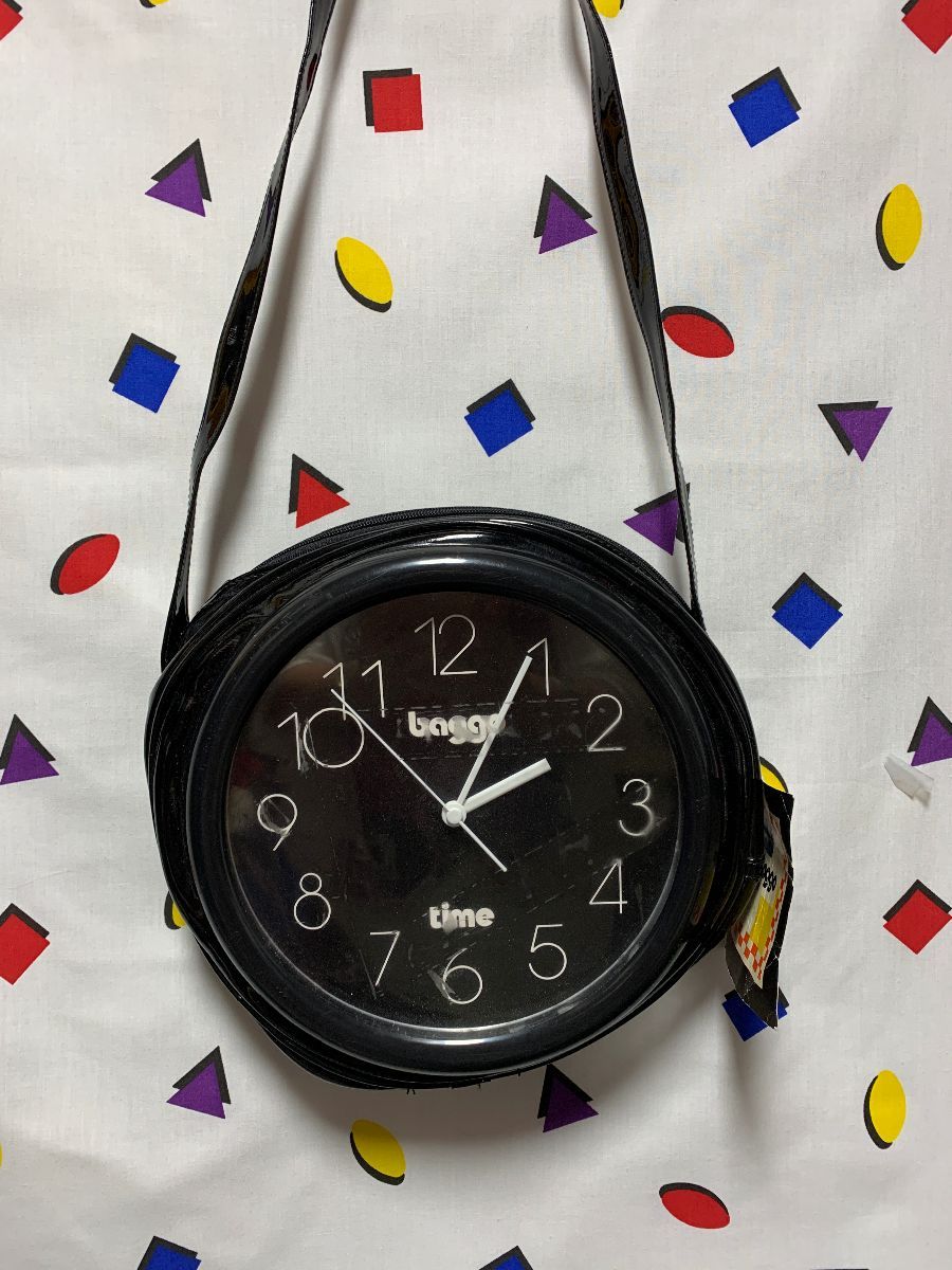 Vintage Clock Bag School Backpack w/ Big Quartz Clock '80s RARE | eBay