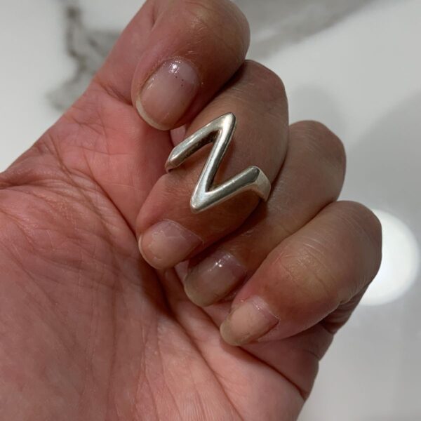 product details: STERLING SILVER 925 ZIGZAG SHAPE RING photo