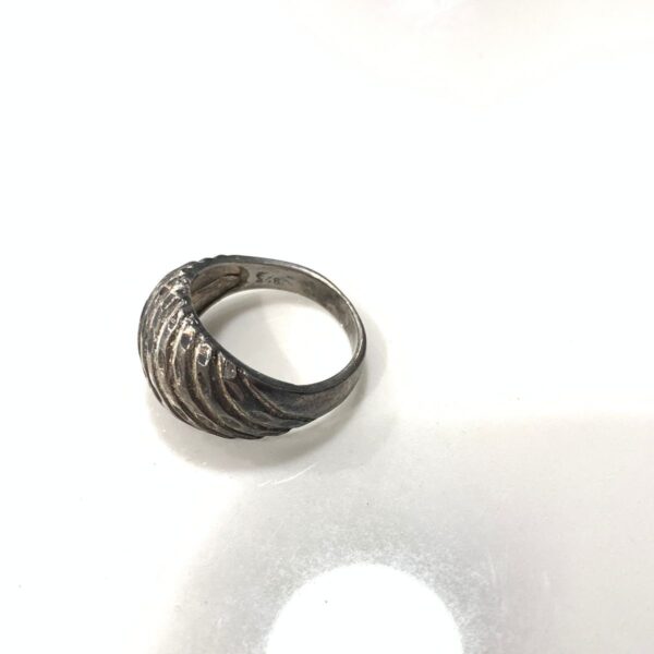 product details: DIAGONAL CARVED DOME RING STERLING SILVER 925 photo