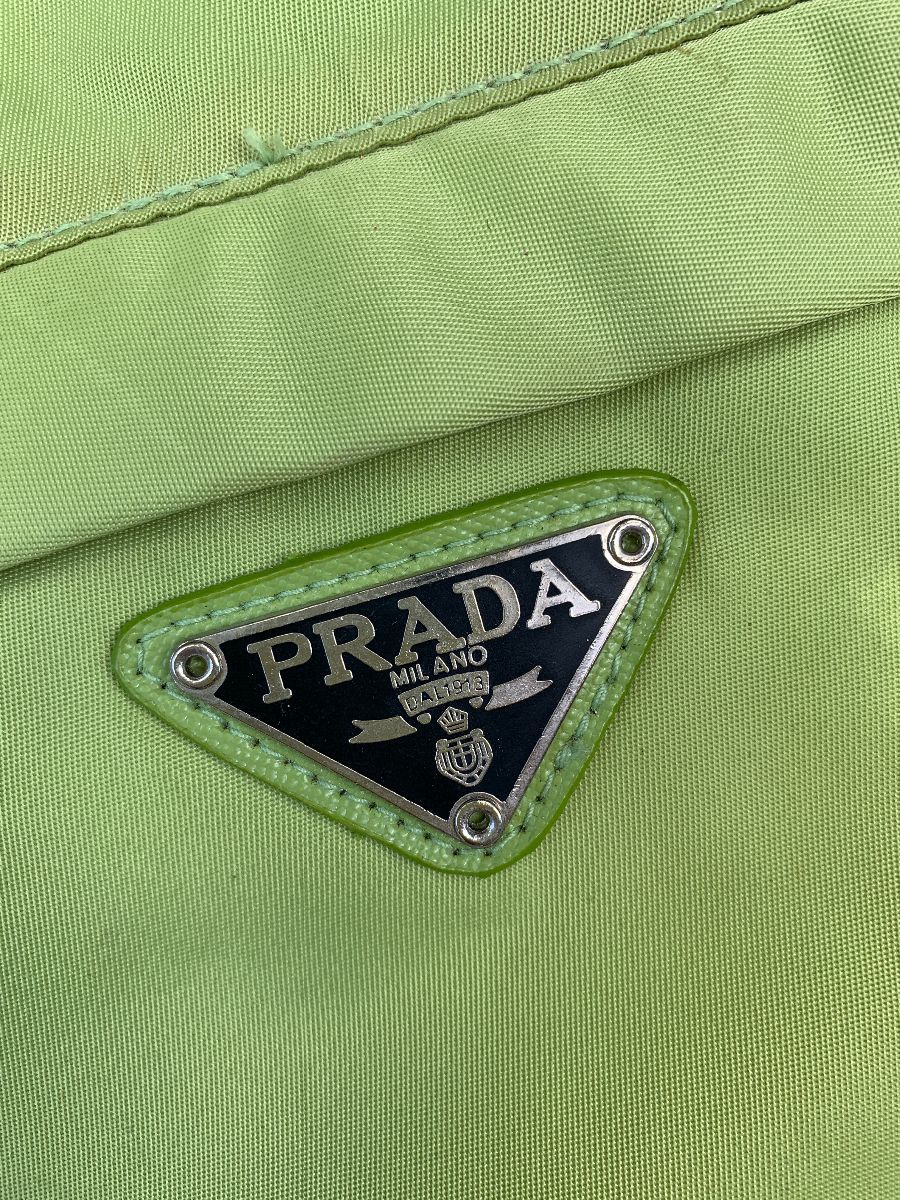 PRADA lime green nylon MINI Shoulder Bag at 1stDibs